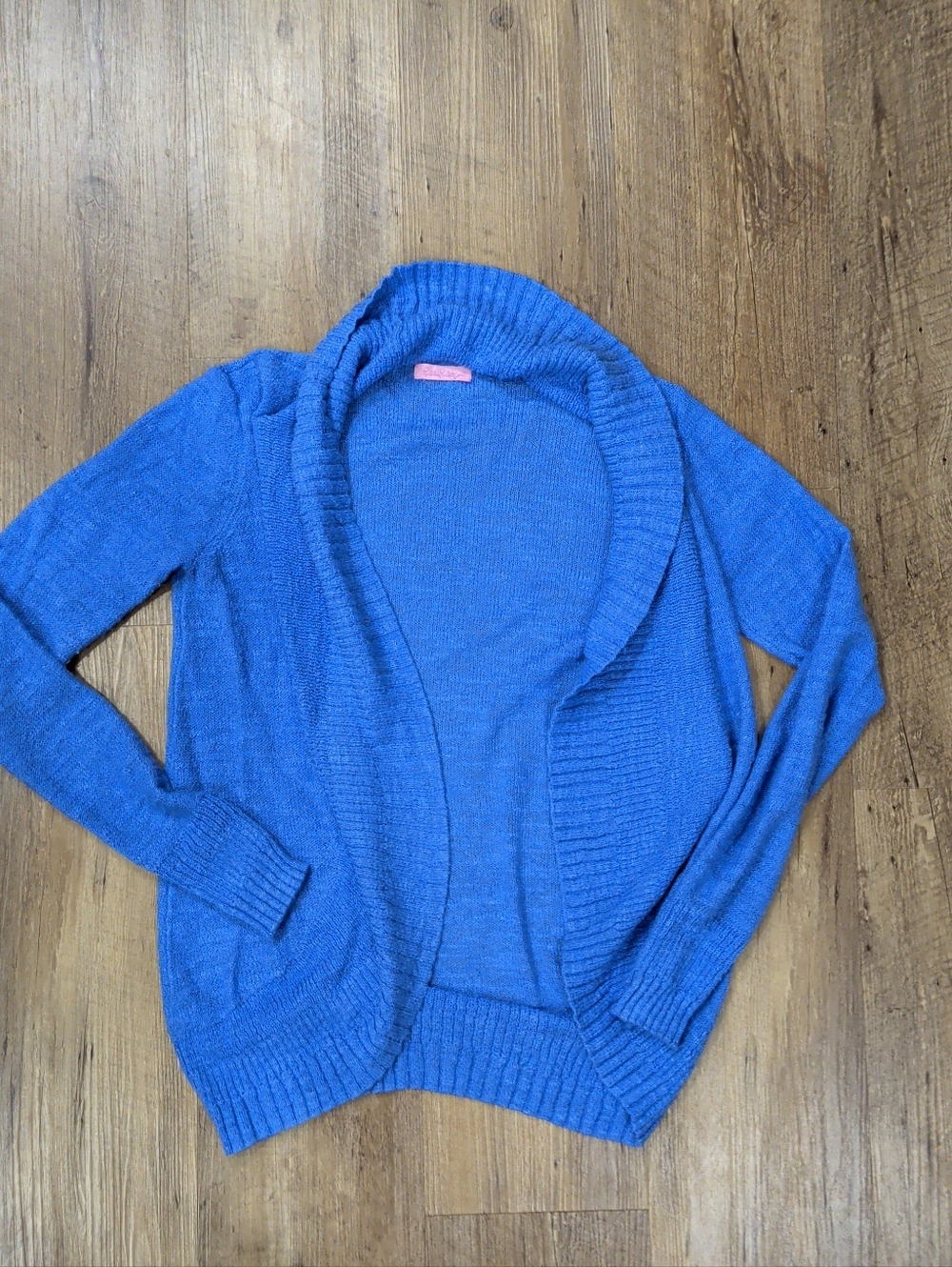 Lily Pulitzer Blue Women's Open-Front Cardigan Sweater